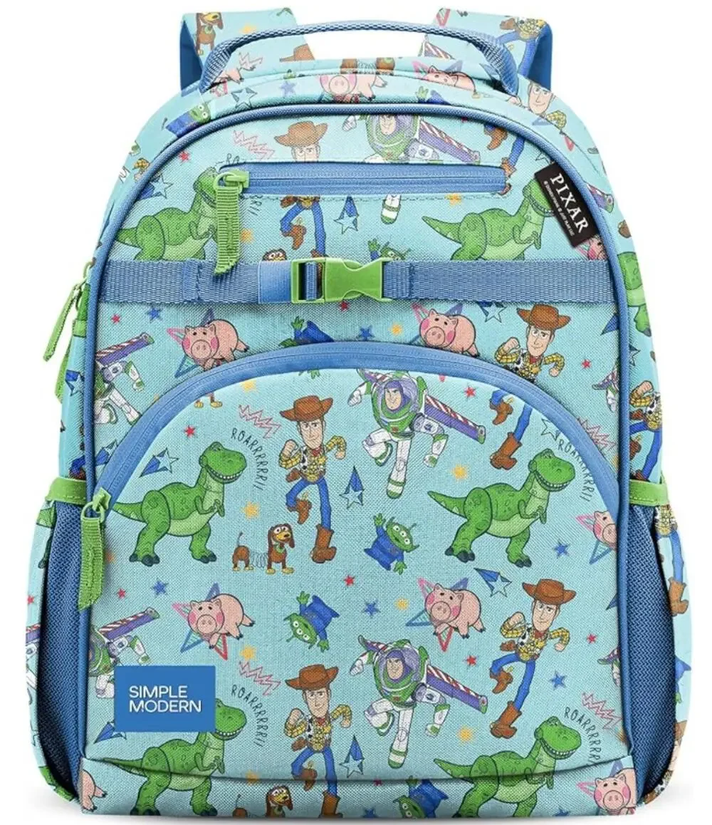 Simple Modern Disney Toy Story Kids Backpack, Buzz and Woody Bookbag- Medium